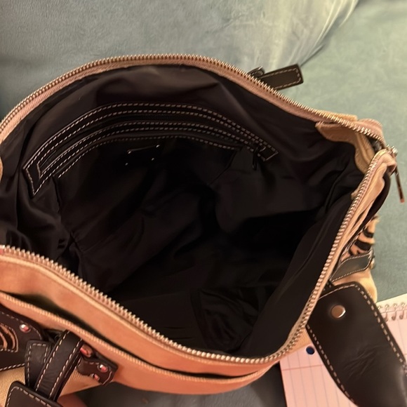 Canvas tan and leopard handbag. - Picture 5 of 7